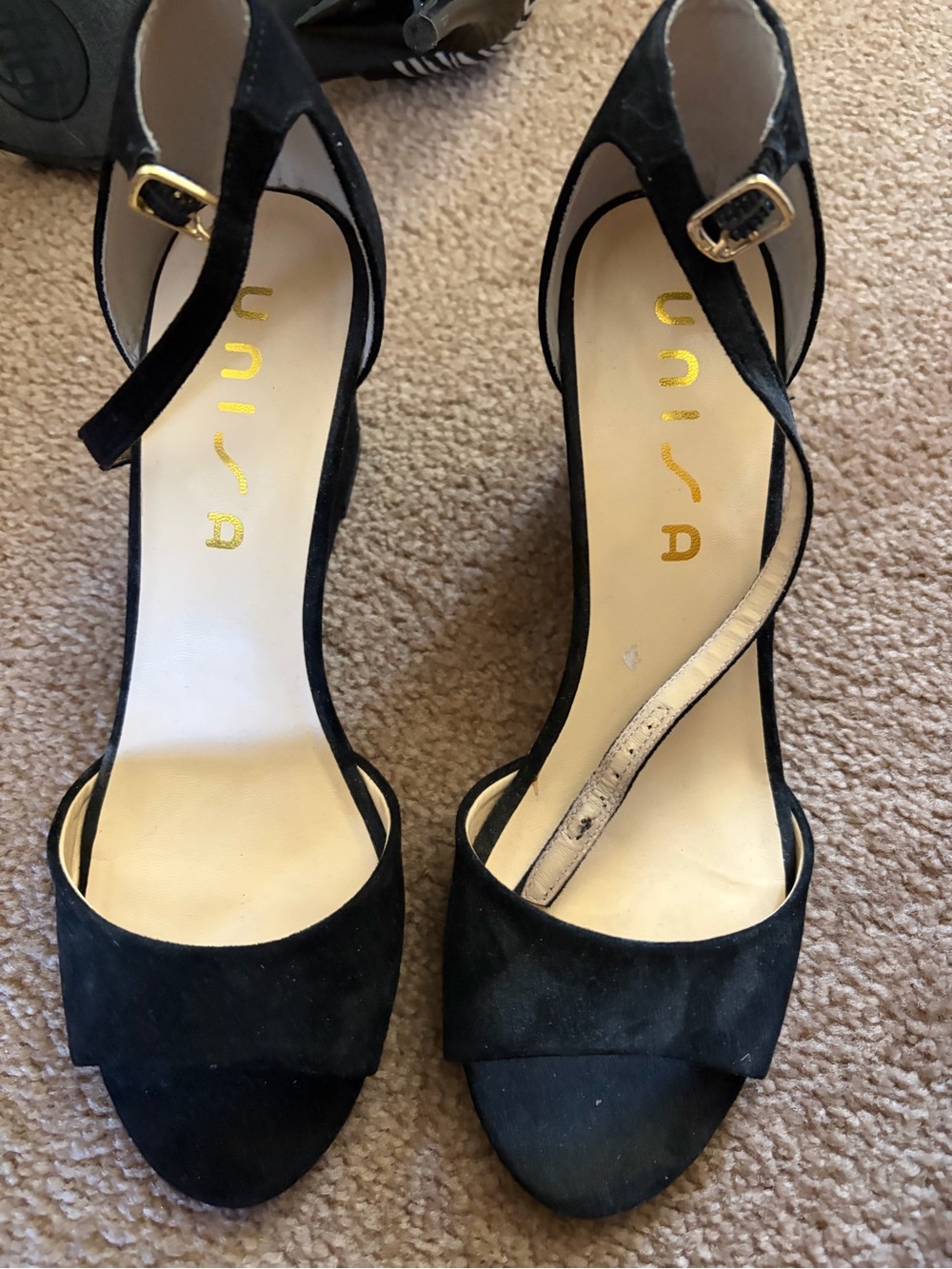 Black wedge sandals  - 8.5